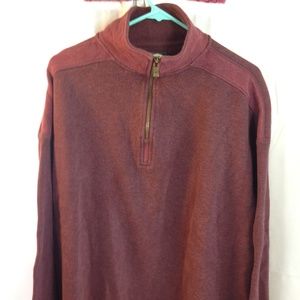 tommy bahama pull over jacket zip up mens red